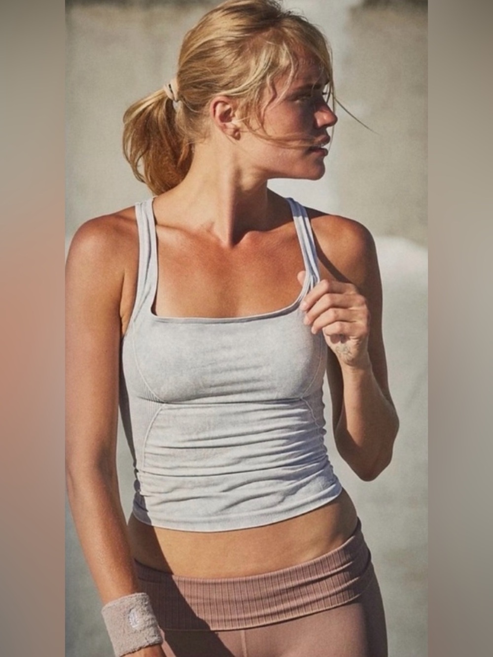 Free People Movement Good Karma Seamless Longline Tank Size M/L